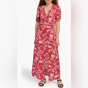 NWT Faherty Sorrento Print Maxi Dress in Color Majorca Floral Size Large